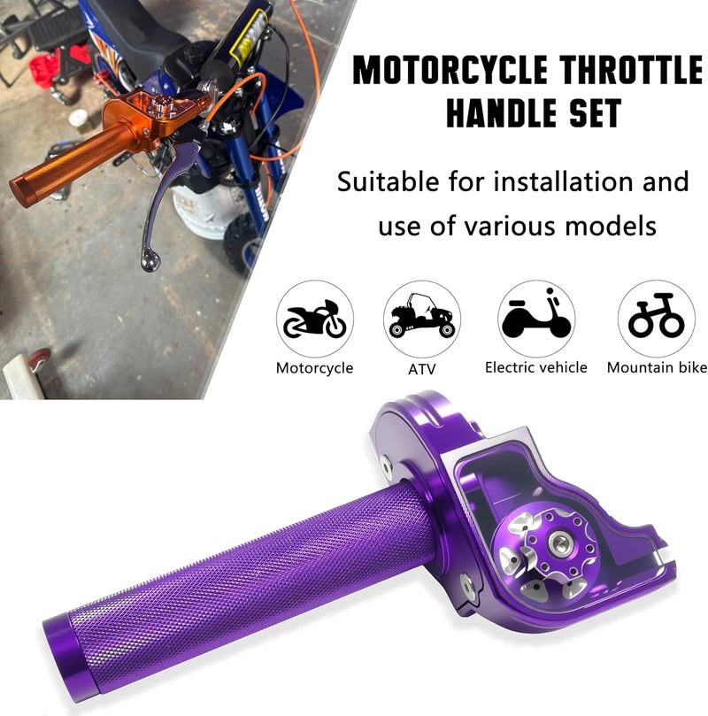 JXPANG Motorcycle Throttle Assembly,7/8" Quick Twist Throttle Grips with Throttle Cable Aluminum Alloy Universal for CRF KLX SSR TTR 110 125 150 250cc Dirt Pit Bike ATV Mini Bike - Image 5